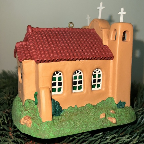 Hallmark Candlelight Services Series Ornament #3 Adobe Church.  EC - No Box SFH - Picture 5 of 10